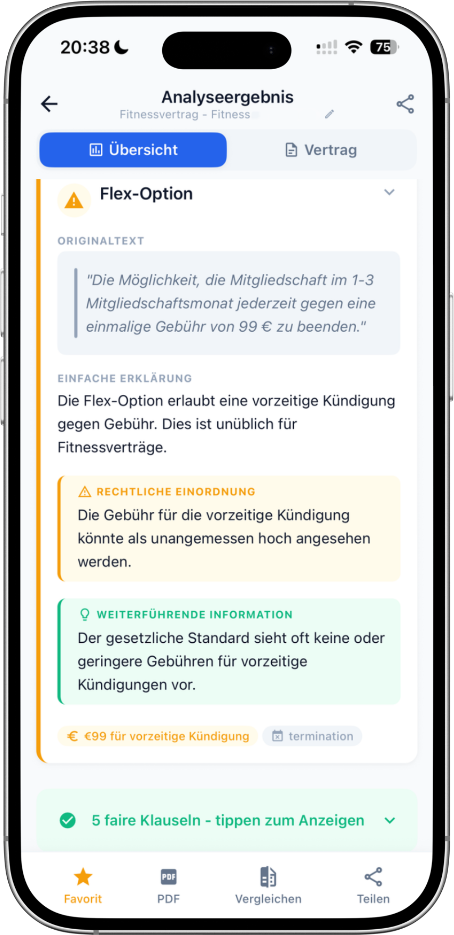 Klausel-Analyse Abo-Vertrag