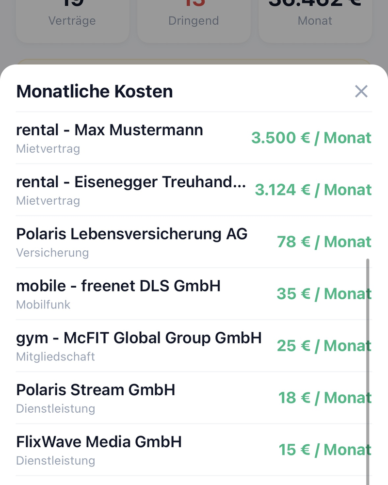 Kosten-Cockpit
