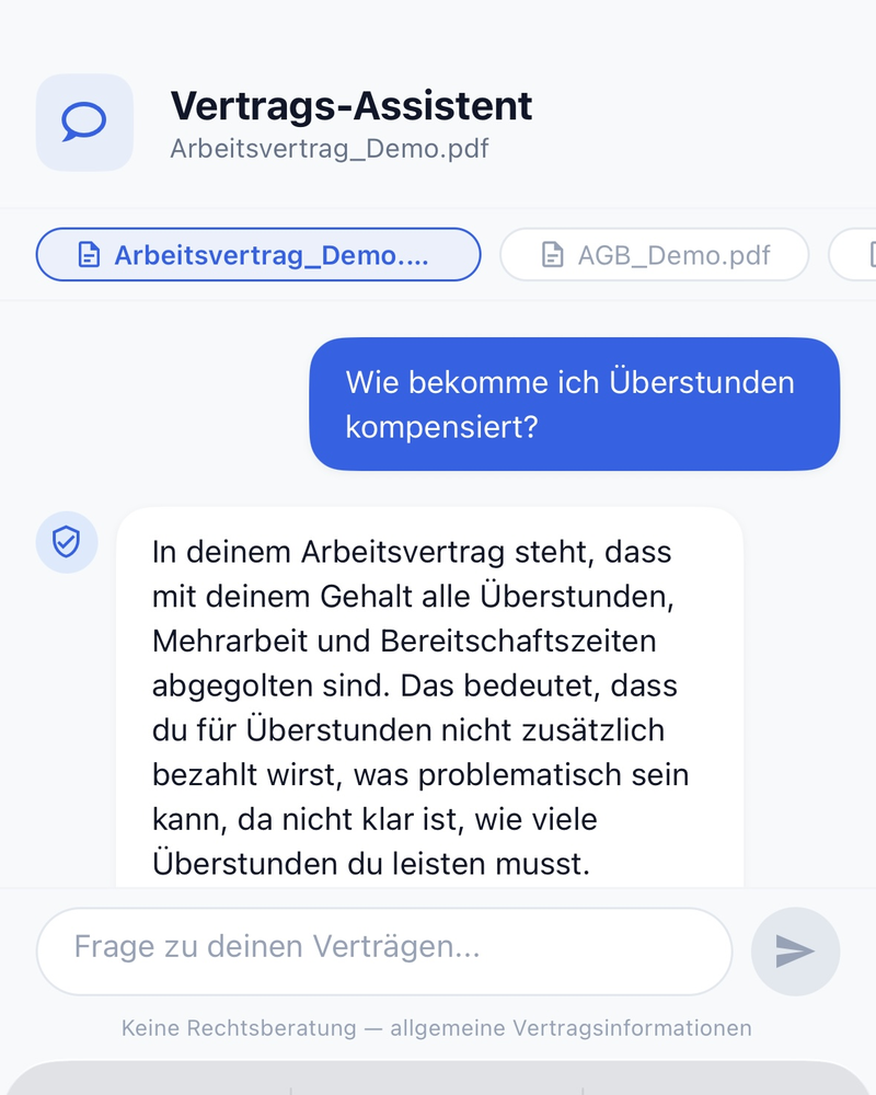 KI Vertrags-Assistent