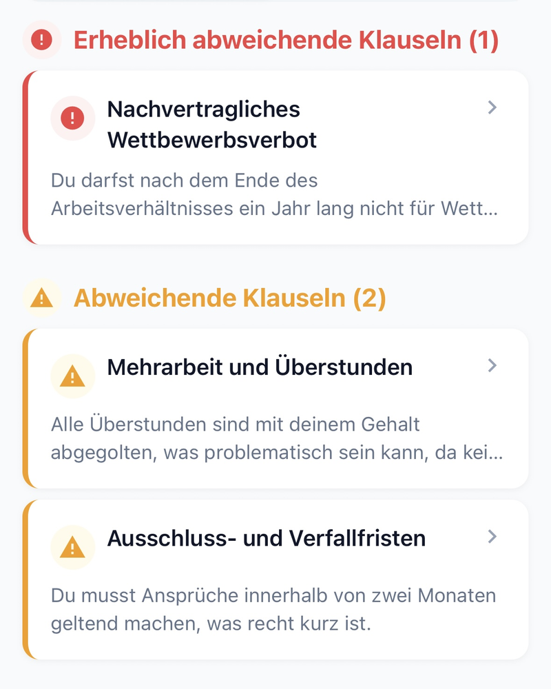 Vertragsvergleich